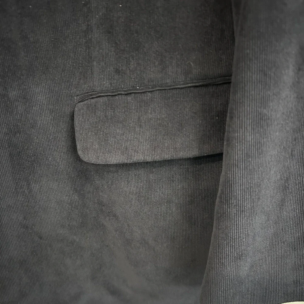 Calvin Klein Men's Black Corduroy Blazer Sport Coat‎ Jacket Size 40S EUC Retro